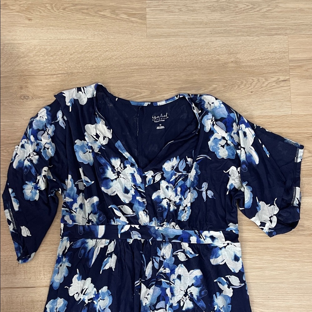 Isabel Maternity by Ingrid & Isabel Navy Floral Maxi Dress - Picture 3 of 4